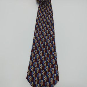 Isaac Zelcer Men's Necktie 100% Silk 59" L x 4" W Checkered‎ Multicolor